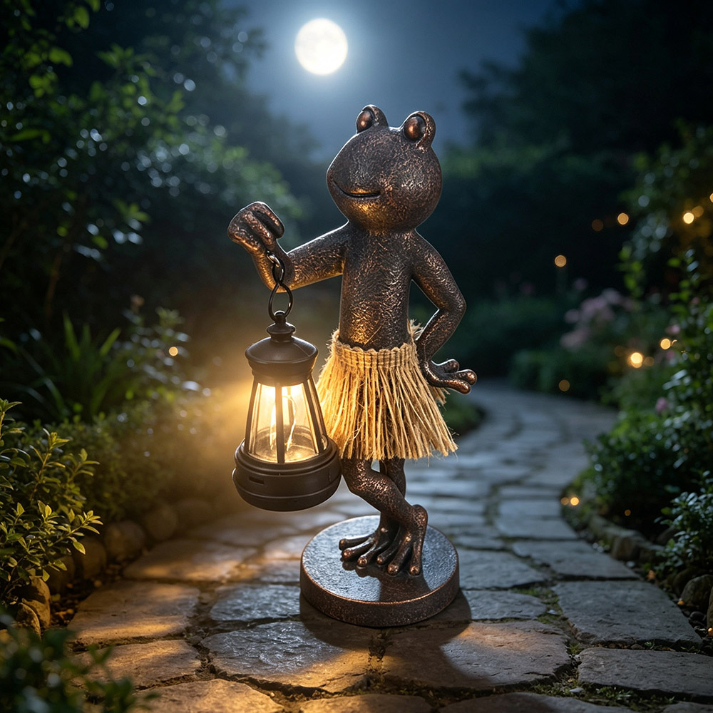 Frog Courtyard Decoration Figurine Resin Animal Sculpture Craftwork