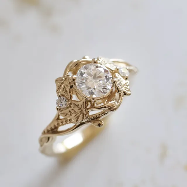 Lady's Simple Brushed Elegance Ring Gold - Shop at LoveMi