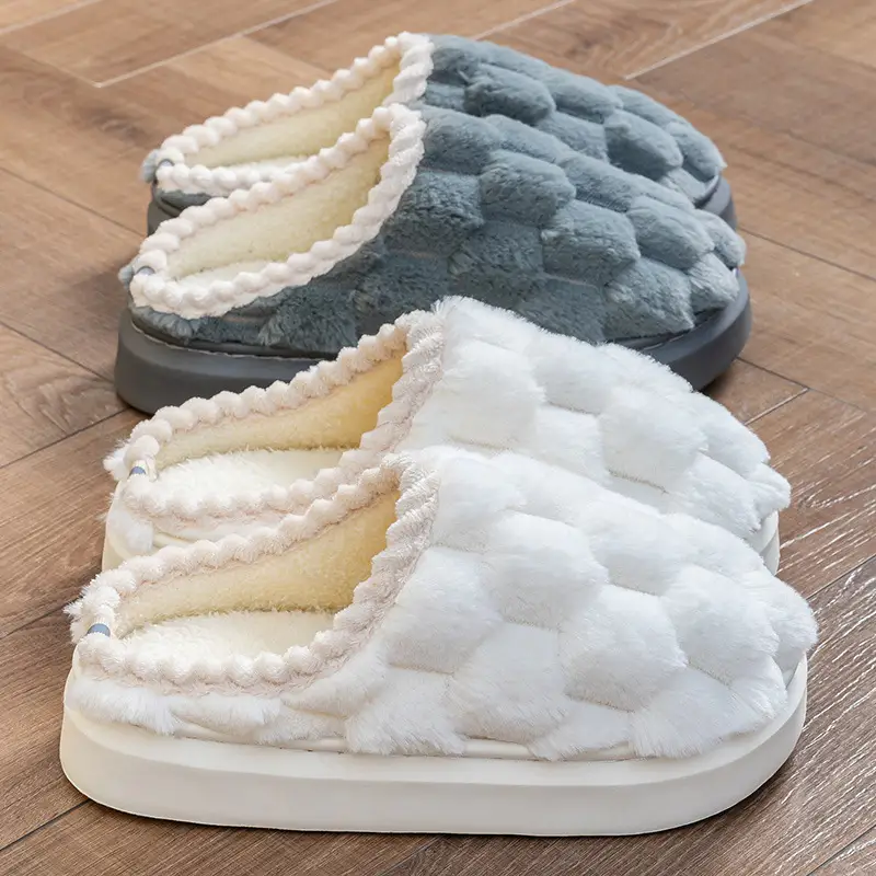 Women's Indoor Non-slip Thick Bottom And Warm Keeping Cotton Slippers