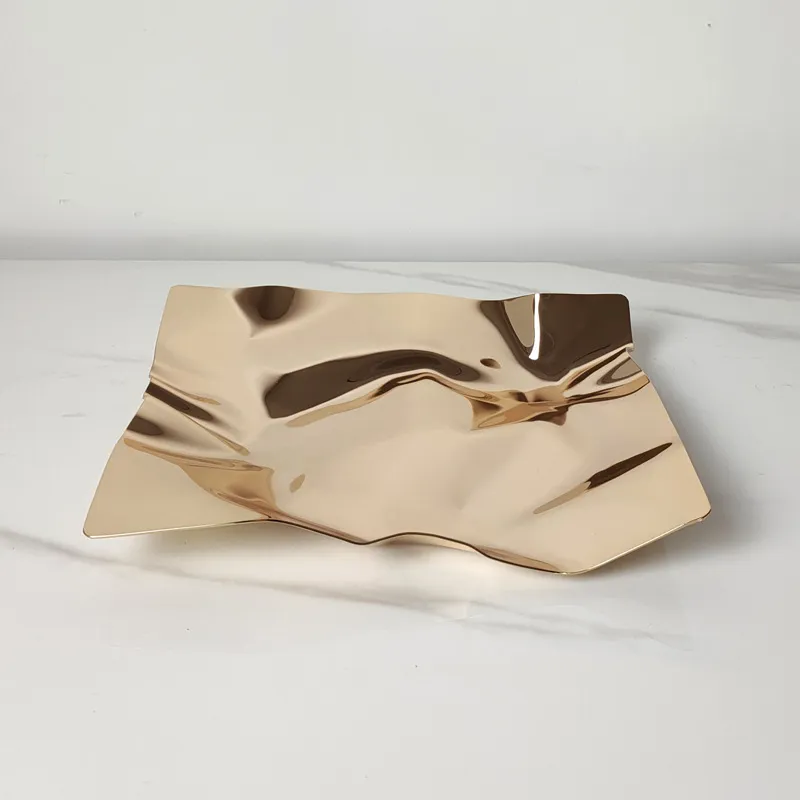 Modern Simple Metal Irregular Fruit Plate