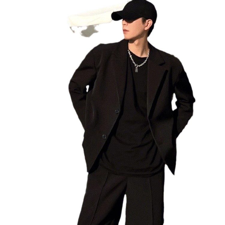 Mens Casual Spring Autumn Suit Jacket With Padded Shoulders In A Edgy Style