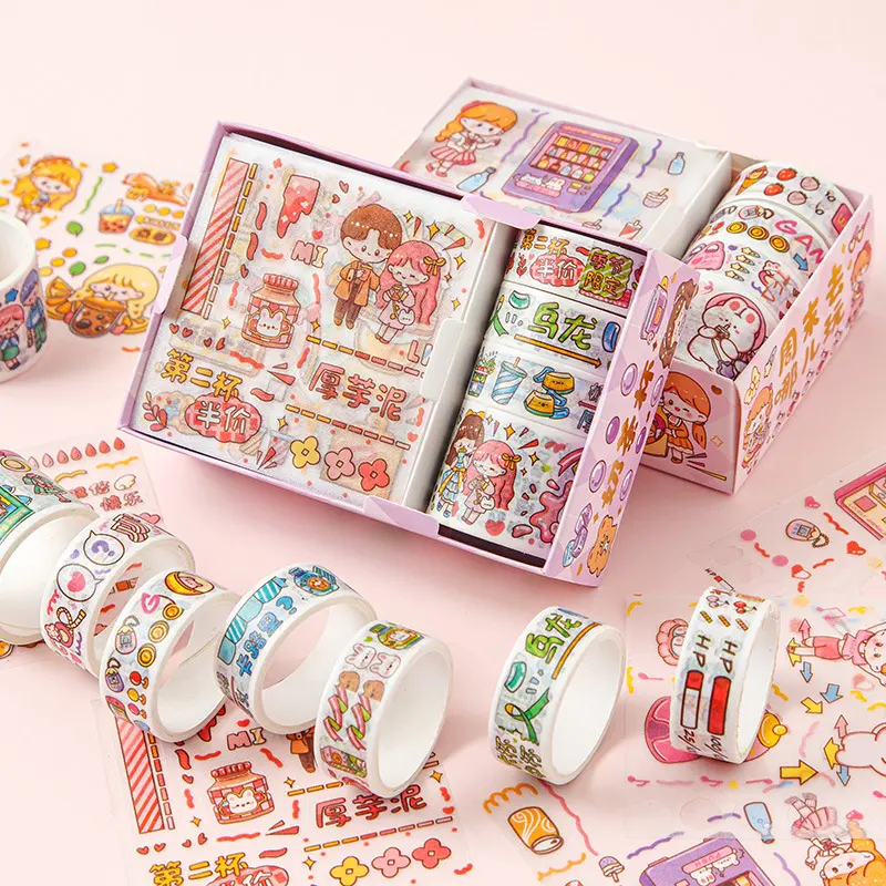 Cute Tape Sticker Gift Box Cartoon Stickers Suit Children's