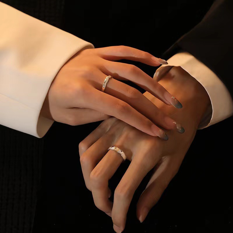 Sun And Moon Tonghui Couple Ring Special-interest Design High Sense