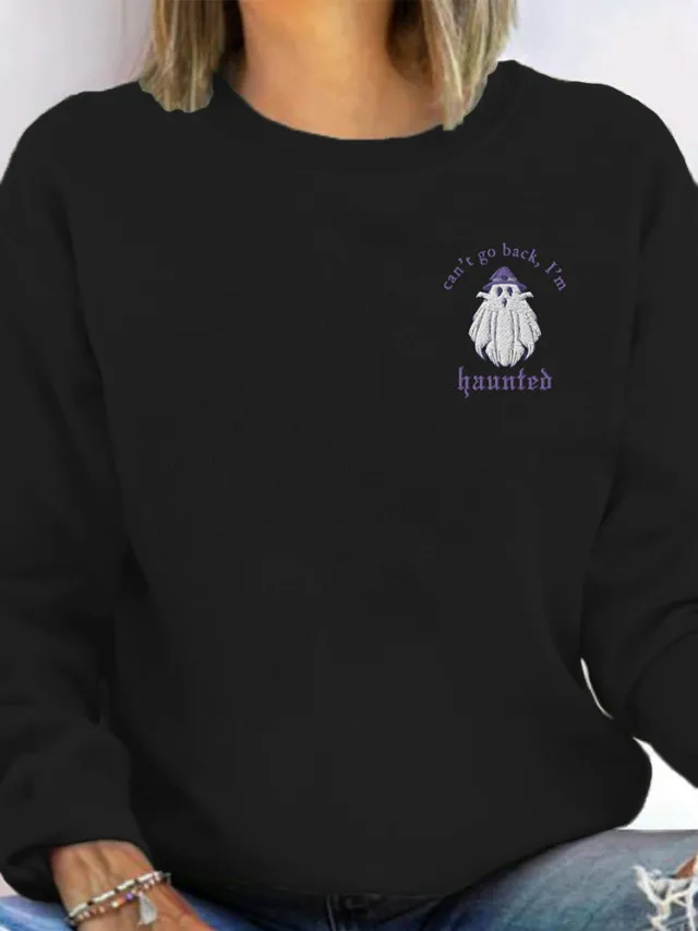 Women's Round Neck Super Plus Size Loose Casual Polyester Sweater Ofsydl29 Xl - Shop at LoveMi