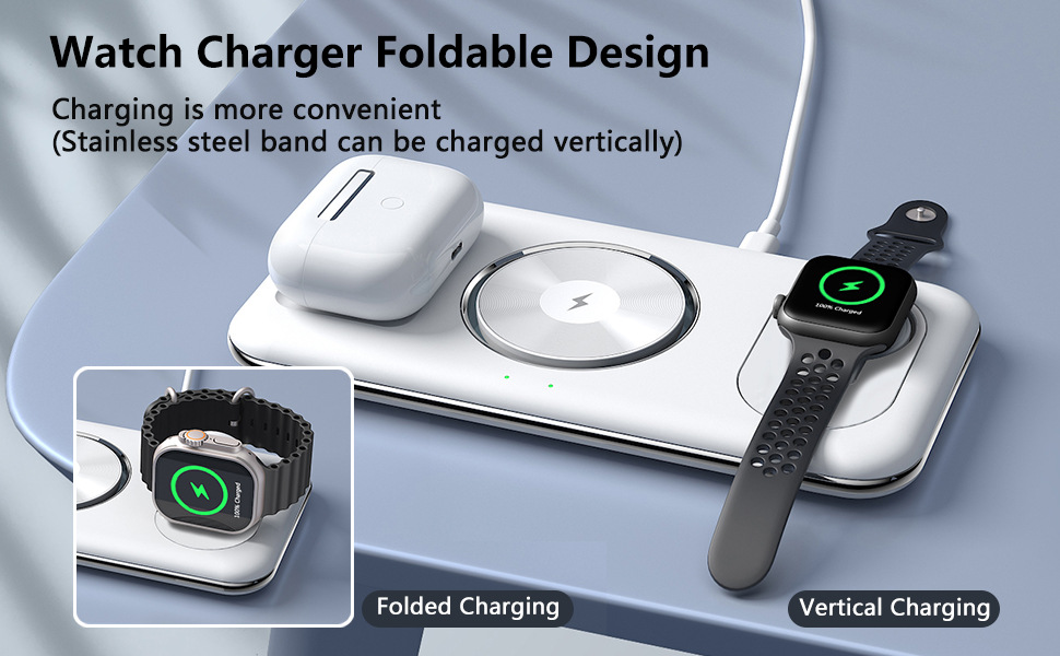 Folding Magnetic Wireless Charger Charger Desktop Bracket - Image 13
