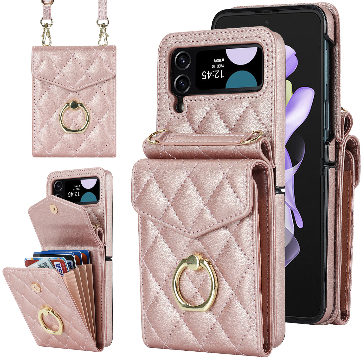 Crossbody Folding Ring Phone Case Drop-resistant
