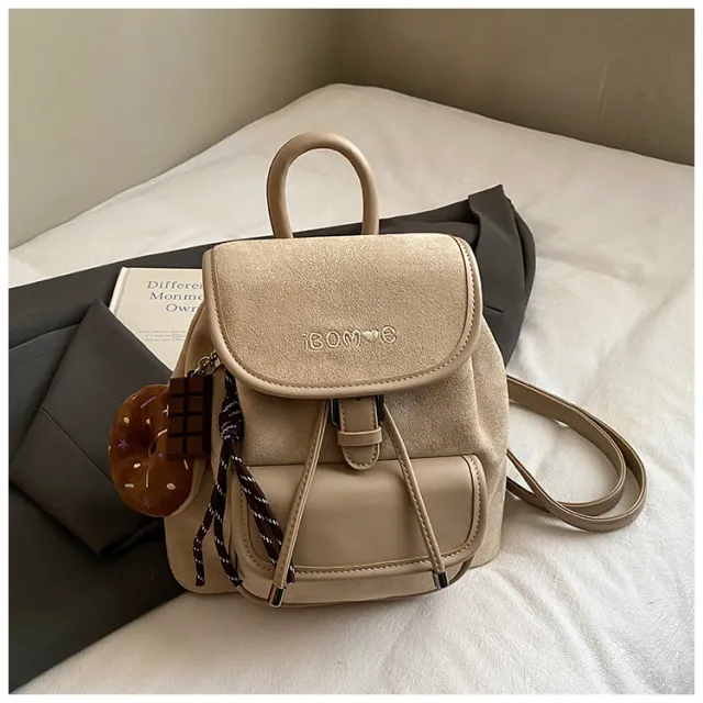 Preppy style Commuter Backpack Fashionable And Vintage Travel Bag Khaki - Shop at LoveMi