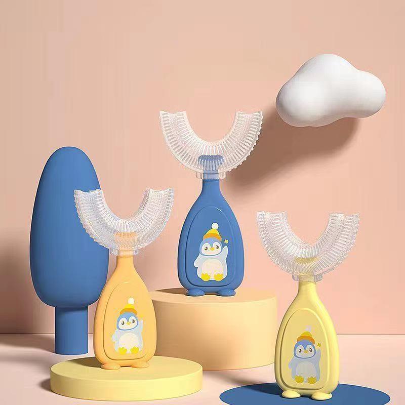Manual Childrens U-Shaped Toothbrush Silicone Toothbrush Baby