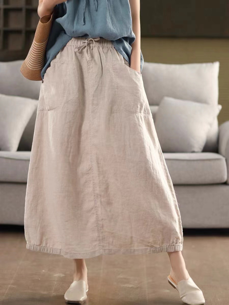 Sand-Washed A-Line Skirt, picture 8 of 10