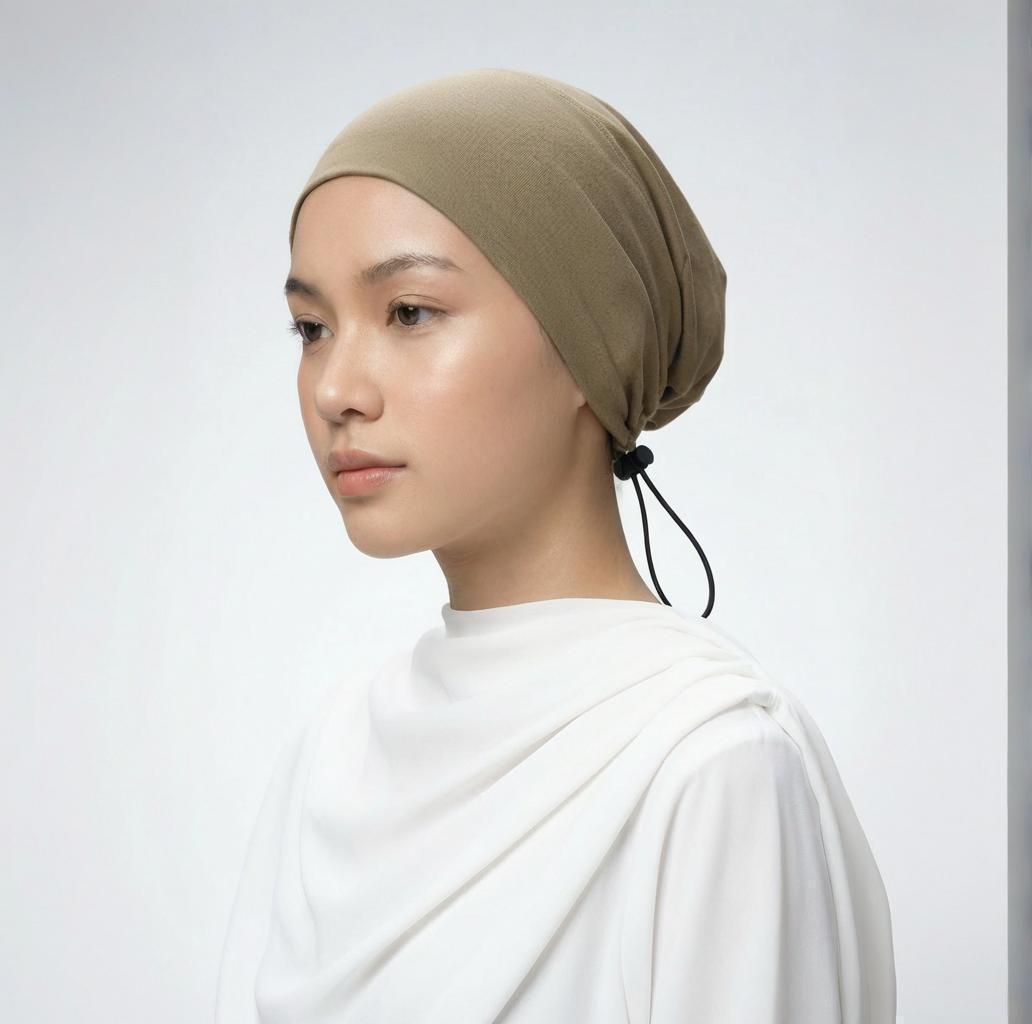 Womens Solid-Colored Fashionable All-Match Lace-Up Drawstring Closed-Head Hat