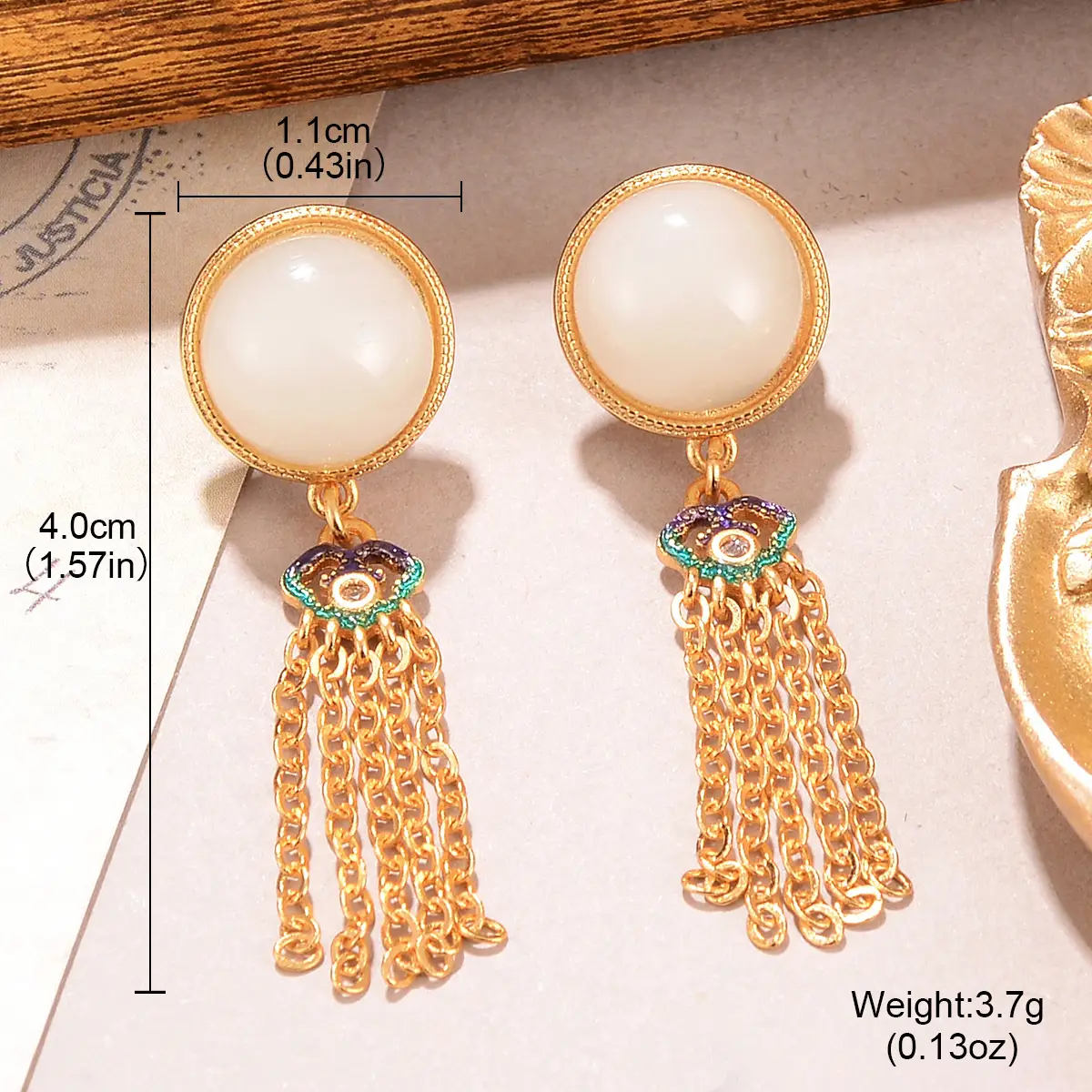 New Chinese Style Tassel Earrings Flower Earrings