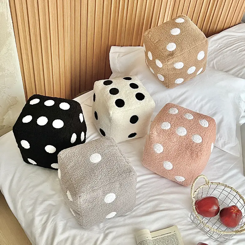 Simple Home Decoration Pillow Simulation Dice Plush Sofa Cushion
