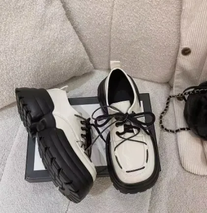 Dad Lace up D'Lites College Soft Leather Shoes Cream - Shop at LoveMi