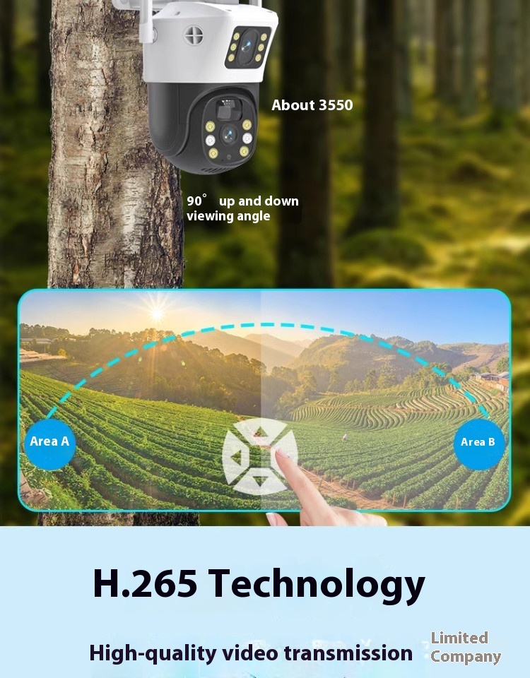 Solar Home Surveillance Camera Dual-screen Outdoor Wifi4g Intelligent Network - Image 25