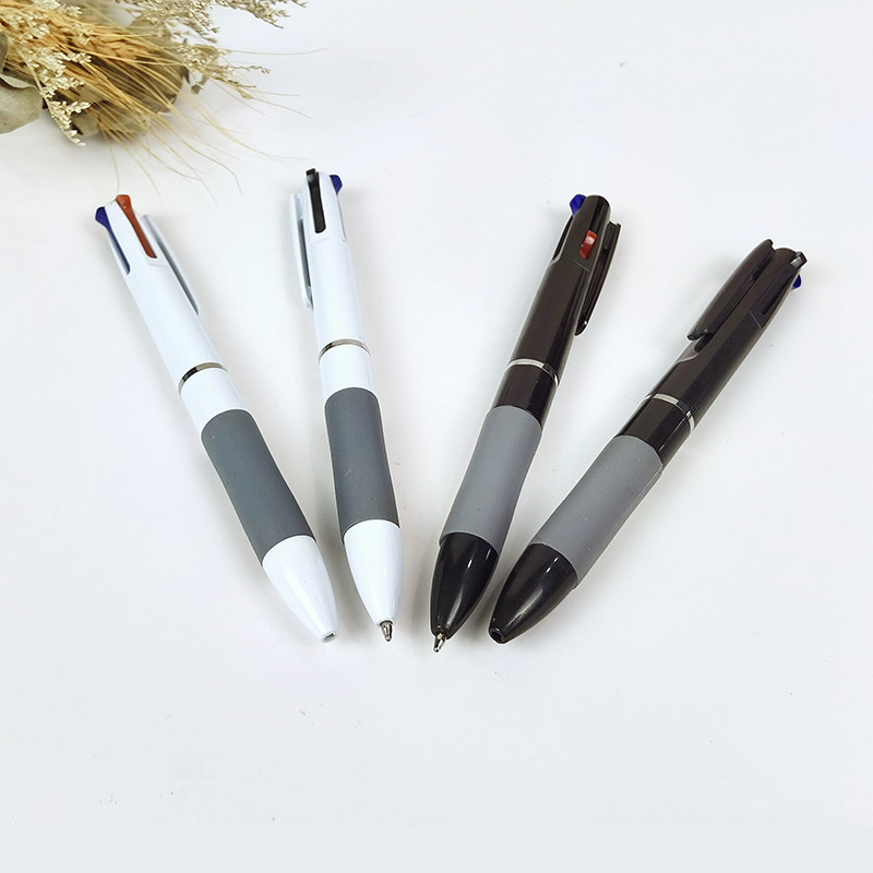 Creative Push-type Tricolor Ballpoint Pen