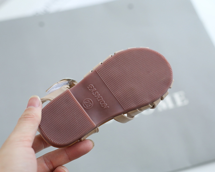 Title 19, Kids Buckle Toe Soft Sole Woven Sandals