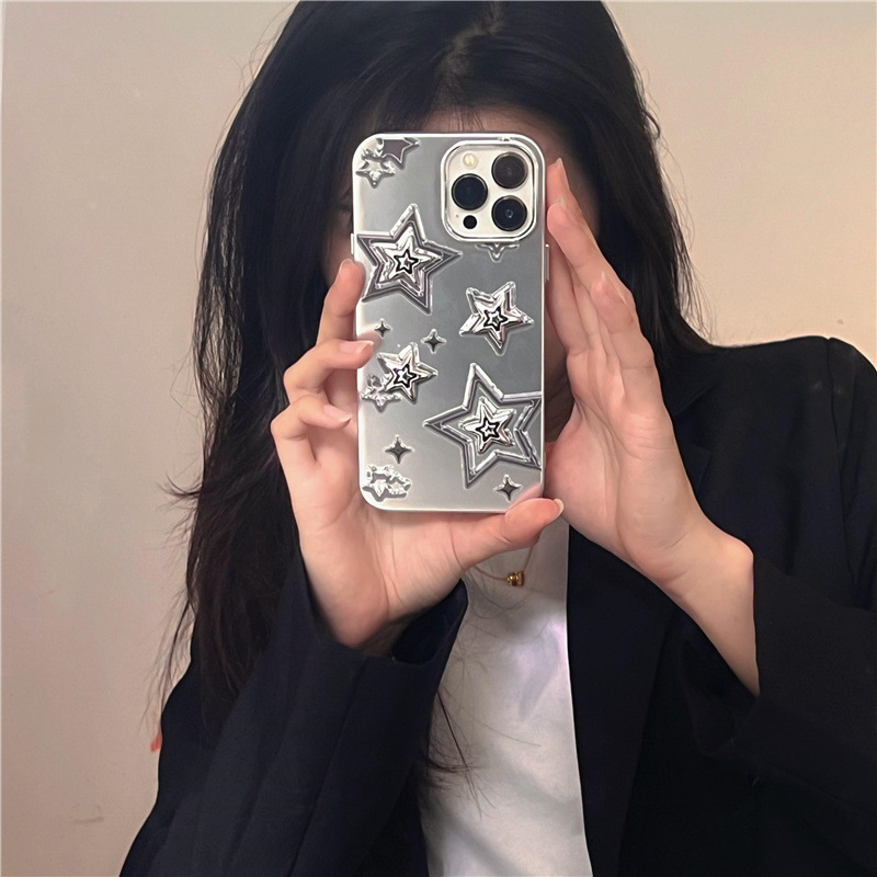 Electroplating Three-dimensional Sweet Cool Star Phone Case - Image 5