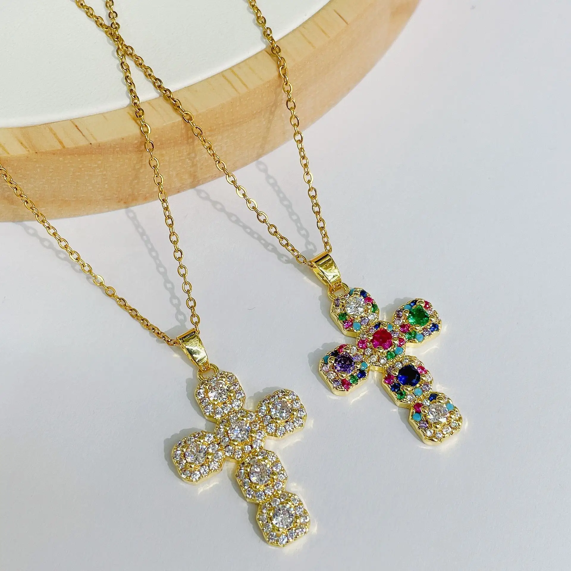 Punk Retro Hip-Hop Style Personalized Cross Necklace