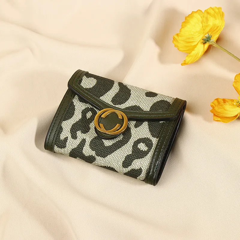 New Leopard Print Women's Wallet Multi-card-slot Coin Purse All-in-one Clutch Card Holder Female - Green