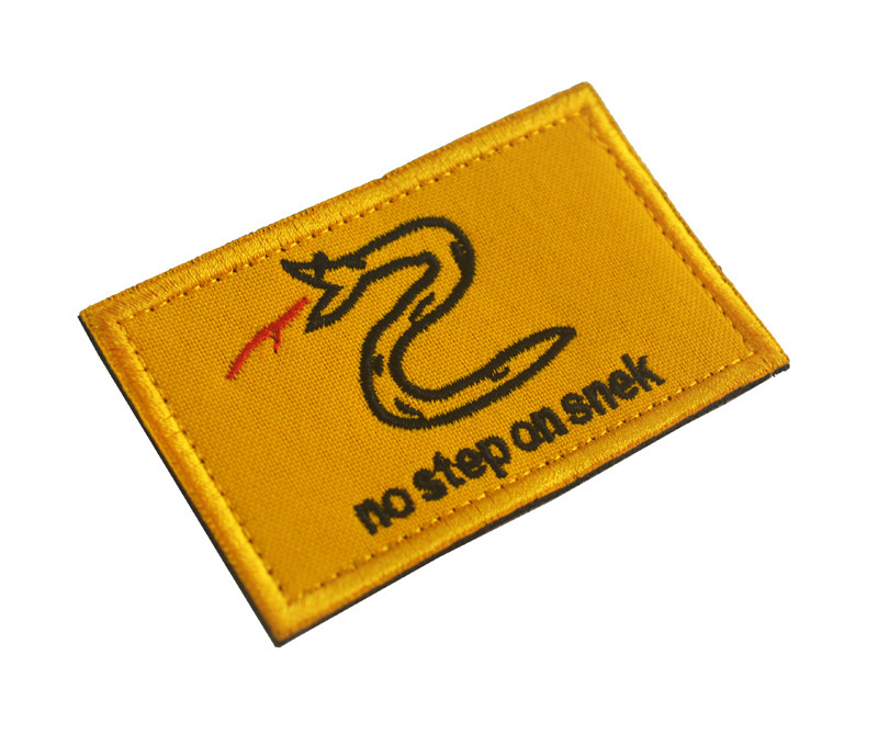 DON'T TREAD ON ME AND NO STEP ON SNEK PATCH Don't STEP ON Snake Embroidered Cloth… — image 1