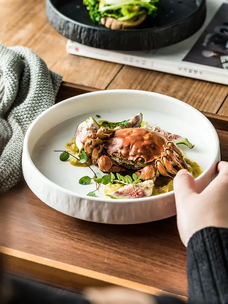 High-end Hotel Tableware Ceramic Plate