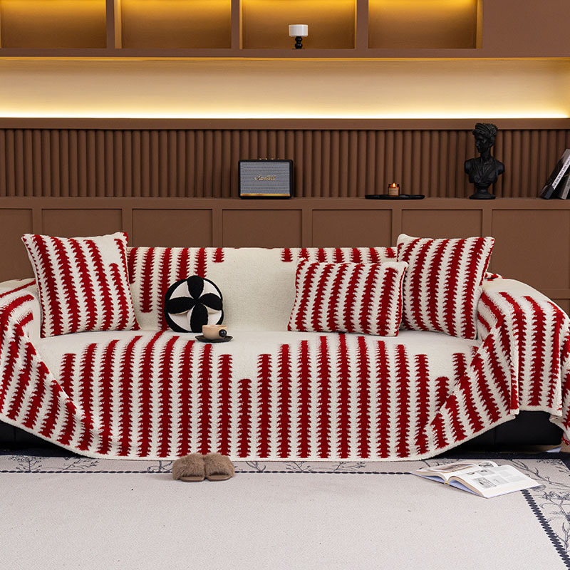 Affordable Luxury Sofa Cover Thick Plush Sofa Blanket
