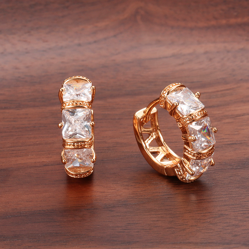 Cosmo Lady Inlaid Zircon Women's Earrings
