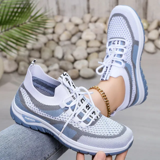 Women's Fly Woven Mesh Low cut Lightweight Comfortable All match Casual Shoes Blue - Shop at LoveMi
