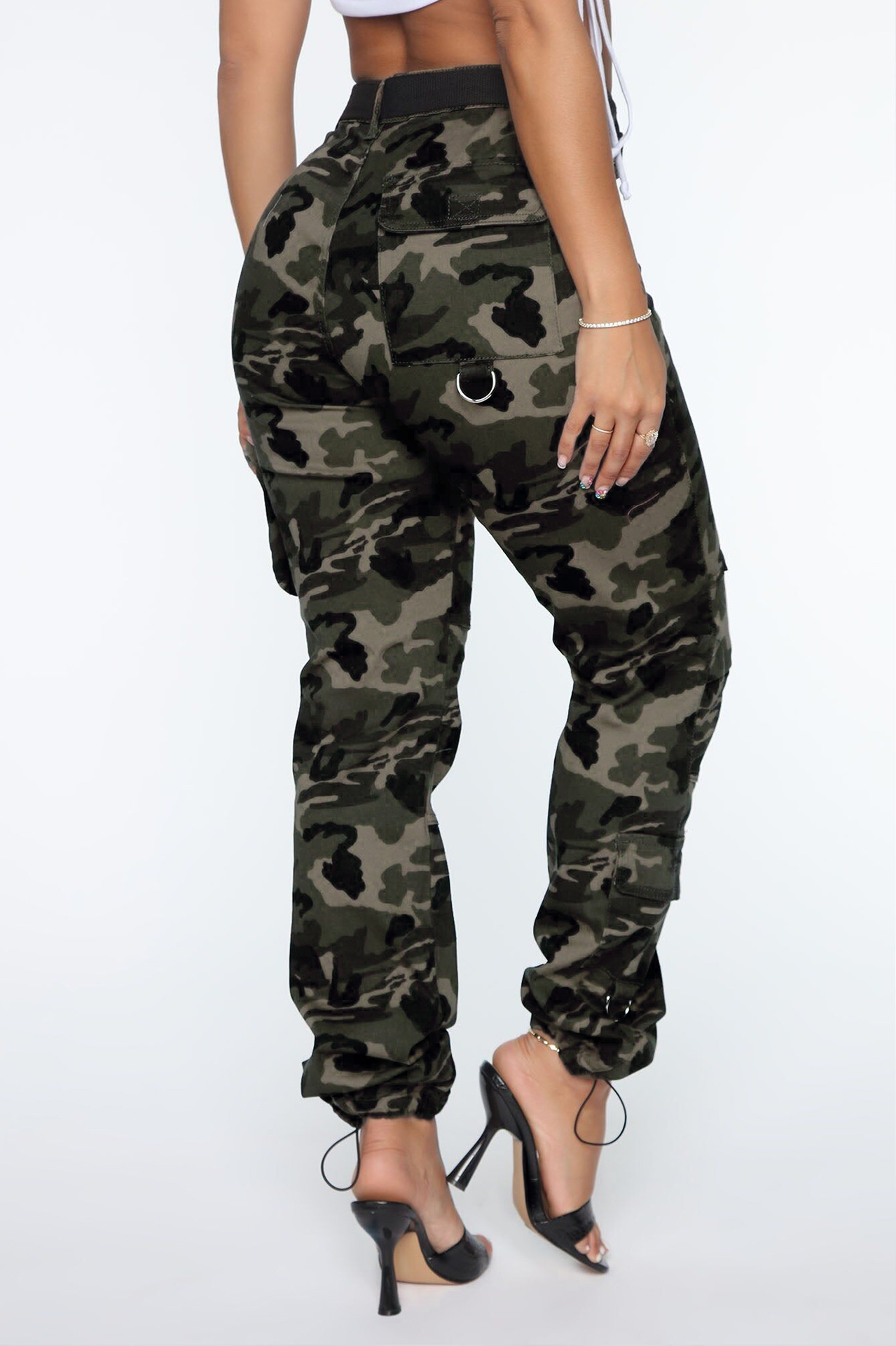 Title 14, Denim Camouflage Cargo Pants Jeans Casual