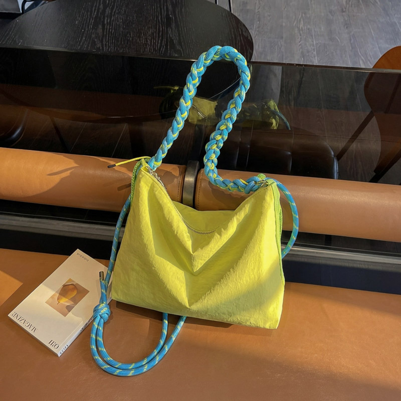 Fashionable Casual Color-block Single-shoulder Tote Bag For Women