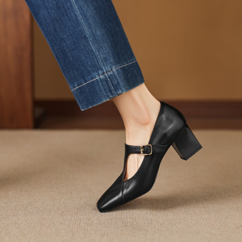 Pigskin High Heel Loafers, picture 4 of 5