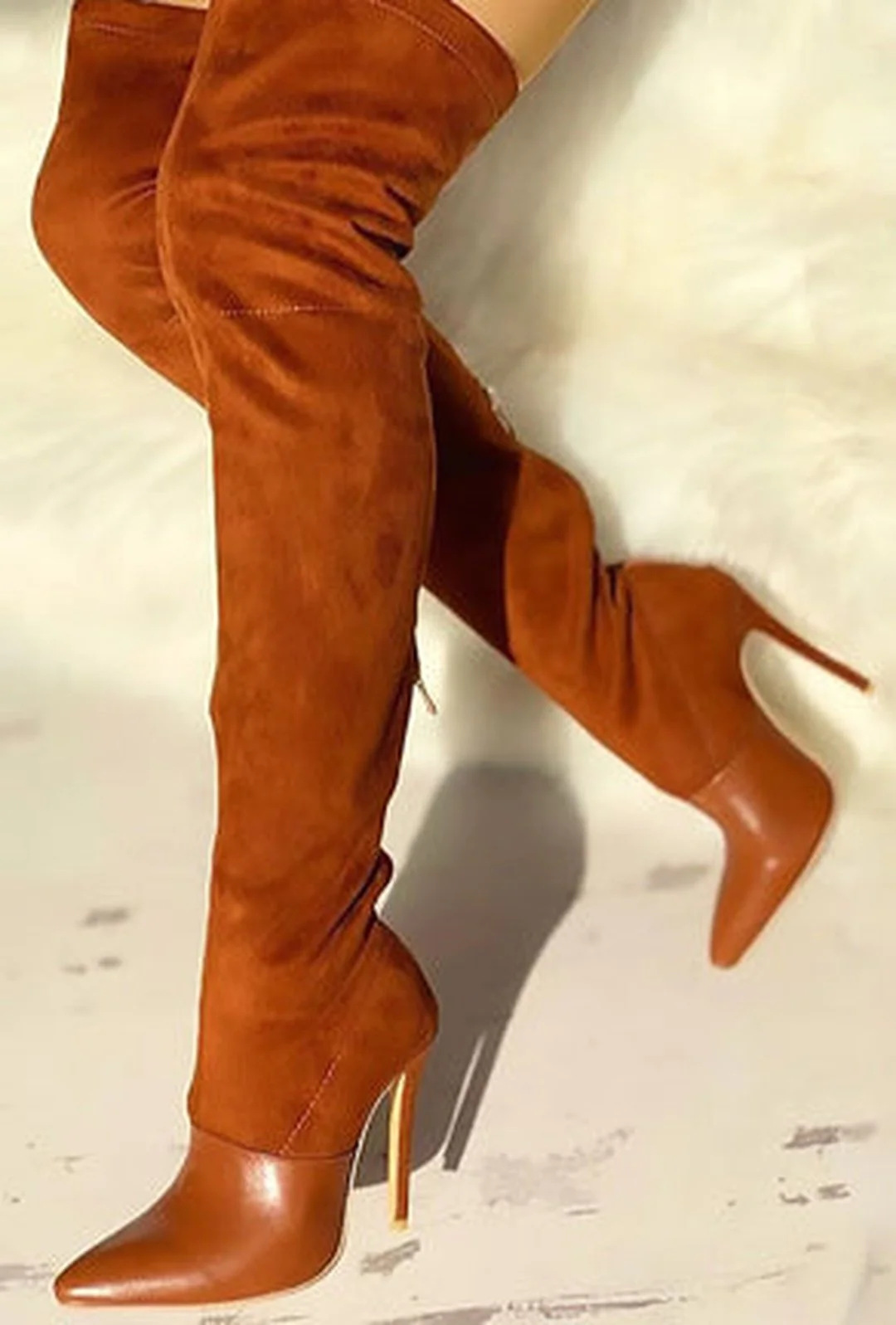 Sexy Over-the-Knee Stretchy High-Heel Womens Boots