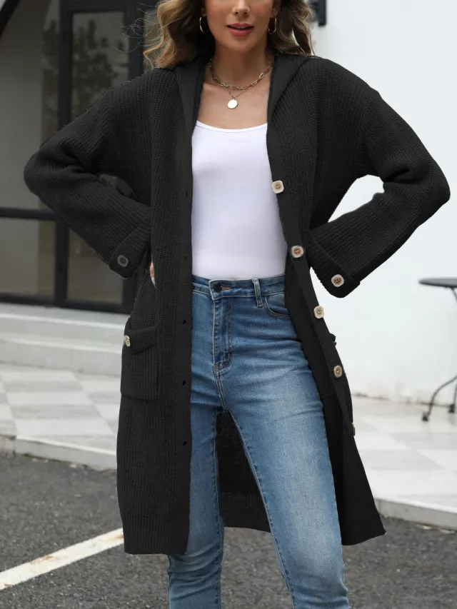Autumn And Winter Clothing Loose Solid Color Sweater Black - Shop at LoveMi
