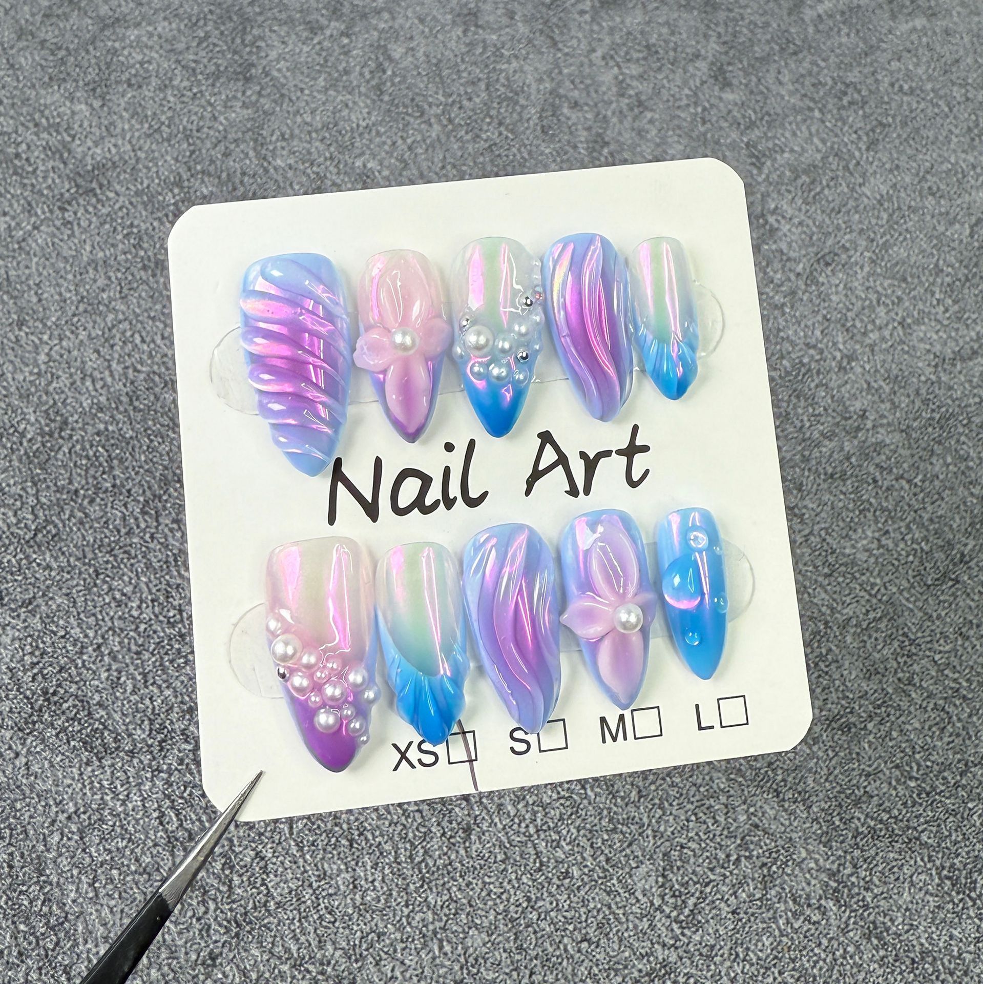 Three-dimensional Carved Nail Art With Relief Designs For Wearable Manicures