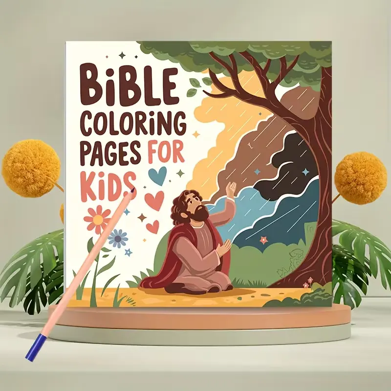 Childrens Bible Coloring Book Drawing and Workbook