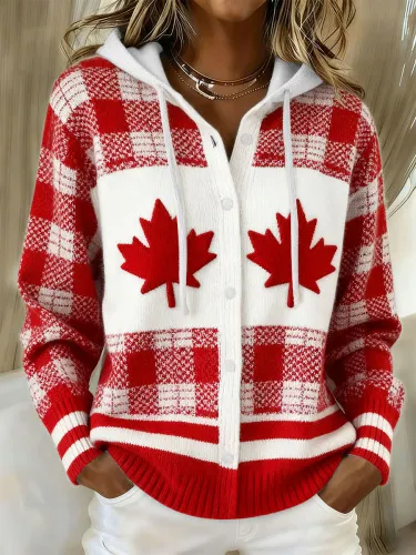 Womens American style Relaxed fit Cardigan Hoodie Nks05106 Xl - Shop at LoveMi