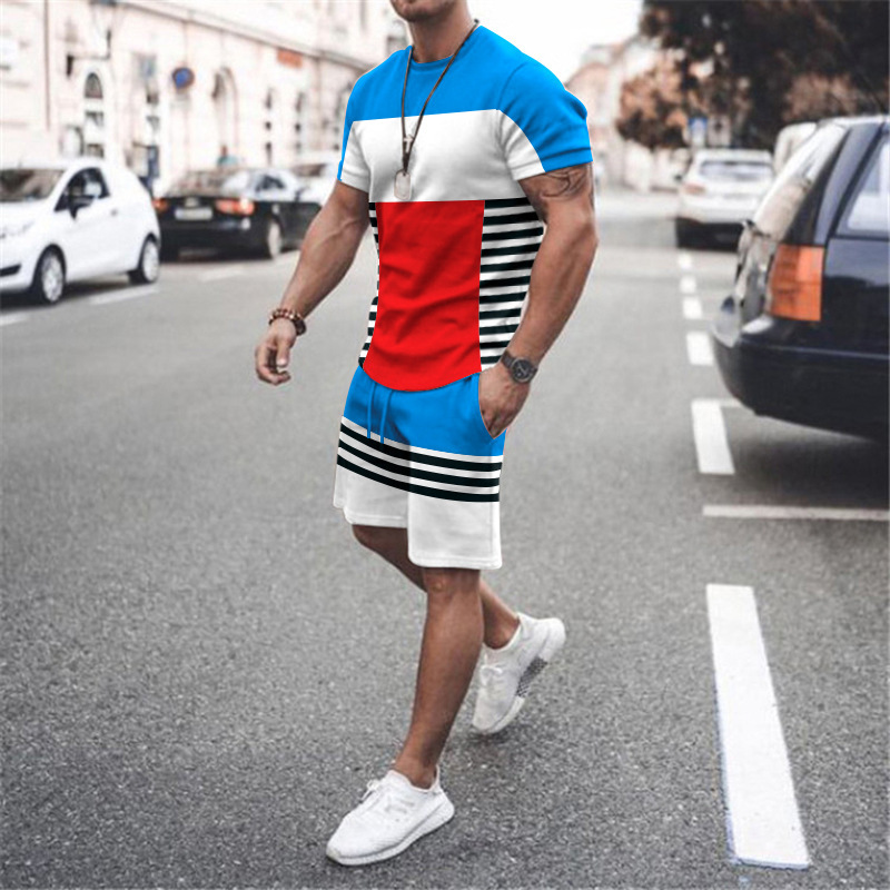 Title 10, Mens Short Sleeve Sports Casual Fashion Stripe...