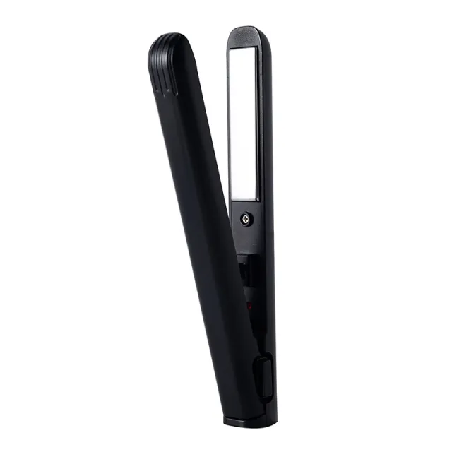 Hair Curler And Straightener Dual use Portable Usb Interface Mini Hair Styling Iron Black - Shop at LoveMi