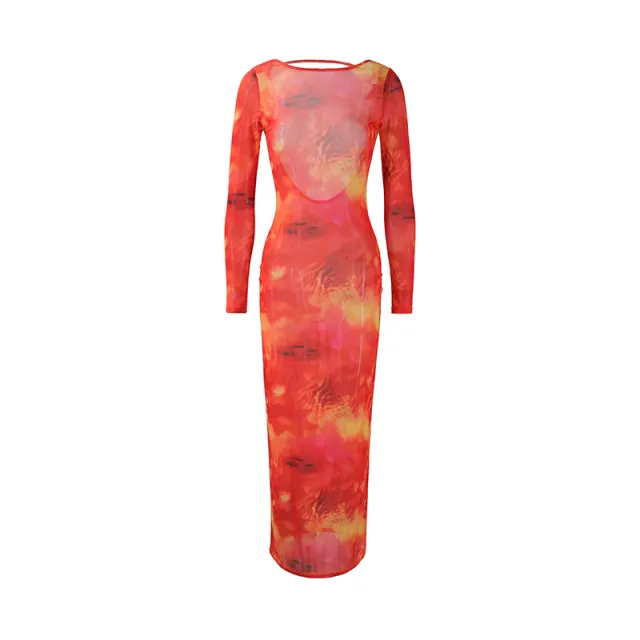 Elegant Long Sleeved Sheath Dress Color L - Shop at LoveMi