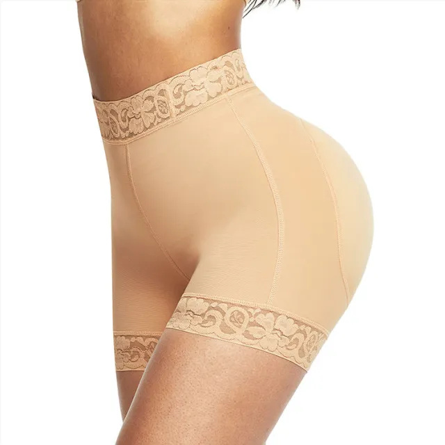 Tight Gridles Shaping High Waist Package Hip Boxer Abdominal Pants Skin Color - Shop at LoveMi