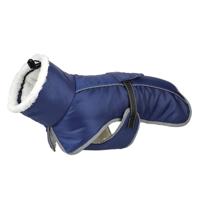 Winter Large Dog Golden Retriever Jarre Aero Bull Corgi Puppy Clothes Warm Navy Blue - Shop at LoveMi