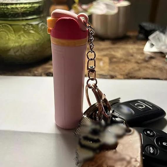 Mini Water Bottle Lipstick Fashion  Keychain