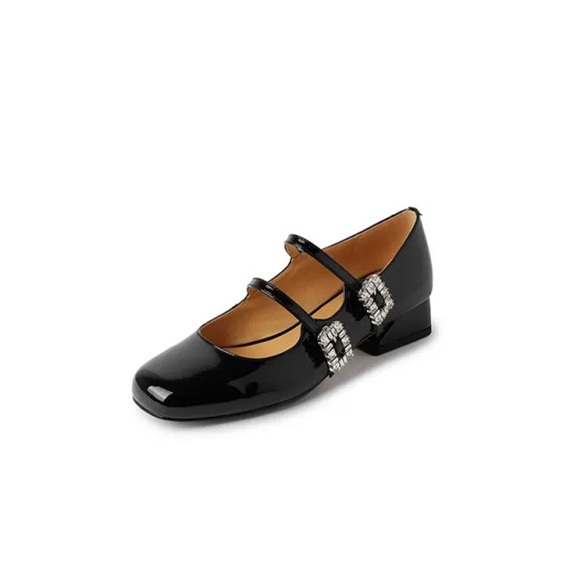 Round Head Chunky Heel Low cut Comfortable Pumps Black - Shop at LoveMi