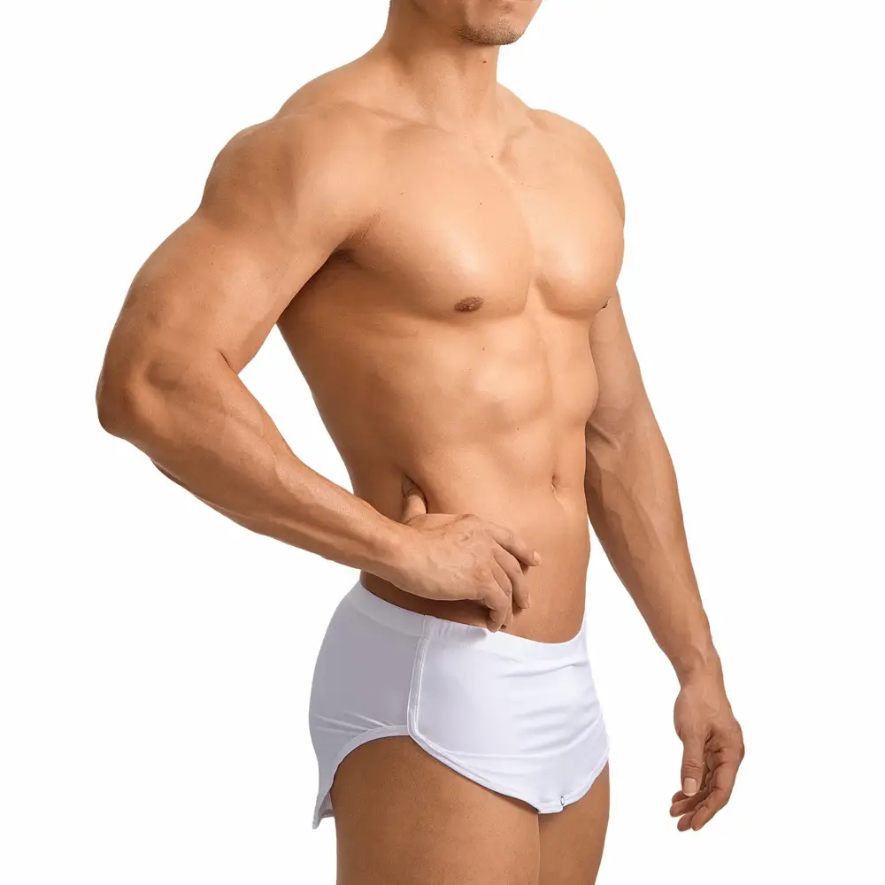 Mens Ice Silk Low-Waist Boxer-Style Home Shorts