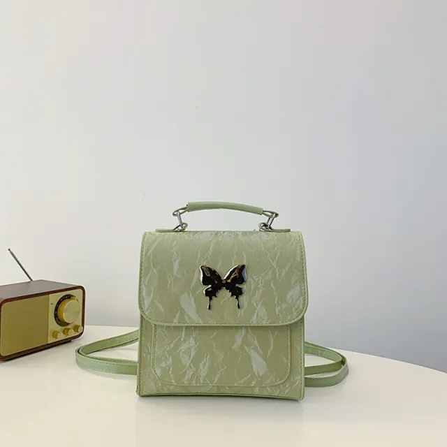 Butterfly Handbag Shoulder Casual Small Square Bag Green - Shop at LoveMi