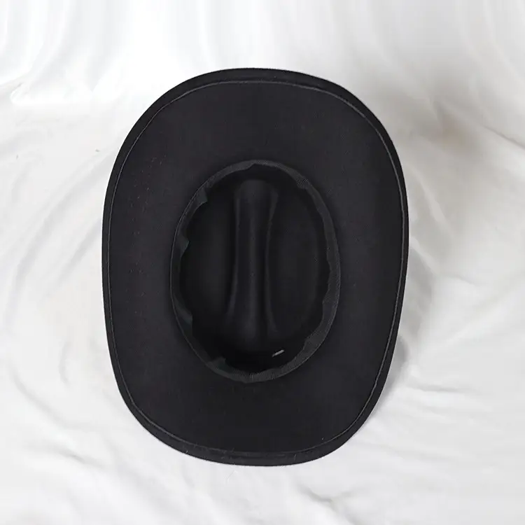 Wide Brim Western Denim Top Hat