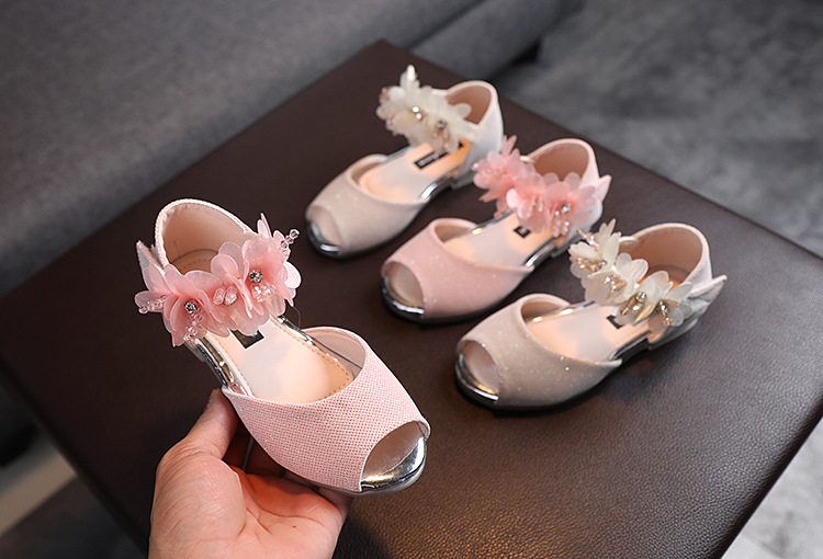 Title 7, Flower Fish Mouth Summer Childrens Sandals, pe...