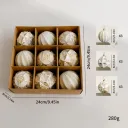 Antique Gold 8Cm 9Pcs