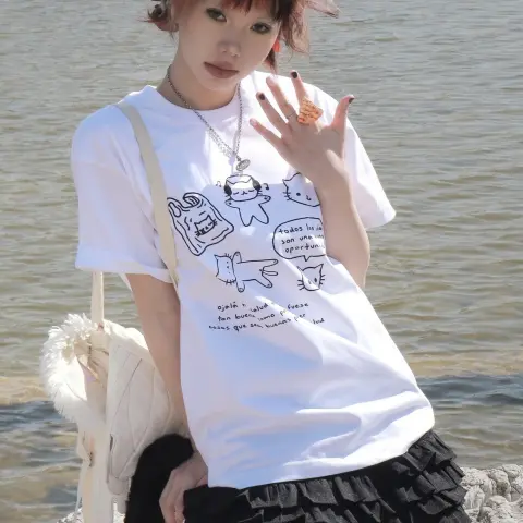 Summer Clothing Short Sleeve T-shirt Women