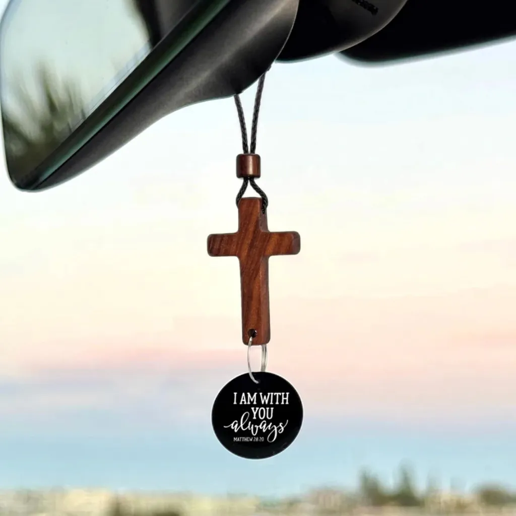 European And American Western Cross Walnut Ornaments - Black